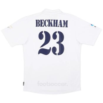2002-03 MAILLOT RETRO VINTAGE REAL MADRID BECKHAM