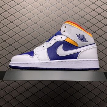 Air Jordan 1 Mid Royal Blue Laser Orange