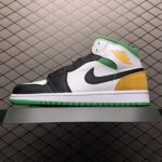 Air Jordan 1 MID White laser Orange Lucky Green