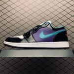 Air Jordan 1 Low Black Court Purple Turbo Green