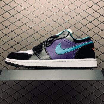 Air Jordan 1 Low Black Court Purple Turbo Green