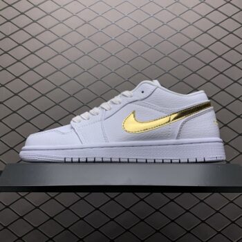 Air Jordan 1 Low White Metallic Gold