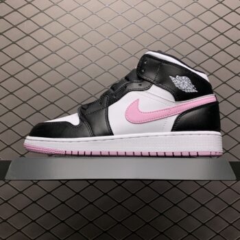 Air Jordan 1 MID White Black Light Arctic Pink