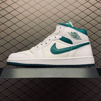 Air Jordan 1 MID White Mystic Green