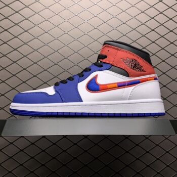 Air Jordan 1 Mid Rush Blue University Red