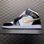 Air Jordan 1 Mid Patent Black Gold