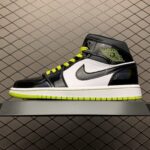 Jordan 1 Mid Black Cyber Mystic Green