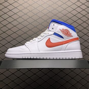 Jordan 1 Mid White Red Royal