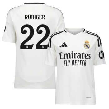 Maillot Enfant Real Madrid Domicile 2024 2025 Rüdiger