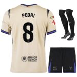 Maillot Kit Enfant Barca Exterieur 2025 2026 Pedri La Liga