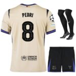 Maillot Kit Enfant Barca Exterieur 2025 2026 Pedri UCL