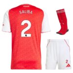 Maillot Kit Enfant Domicile Arsenal 2025 2026 Saliba