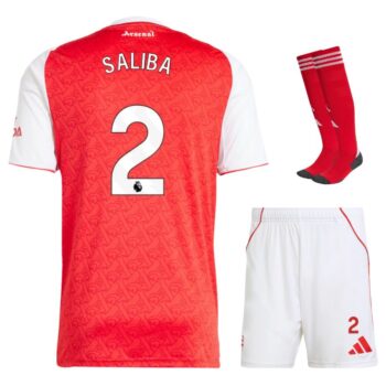 Maillot Kit Enfant Domicile Arsenal 2025 2026 Saliba