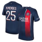 MAILLOT PSG DOMICILE 2023 2024 N.MENDES