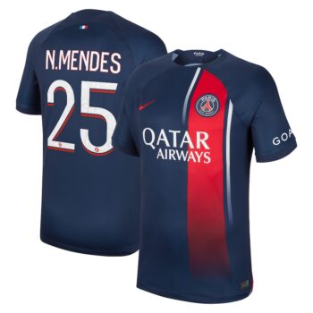 MAILLOT PSG DOMICILE 2023 2024 N.MENDES