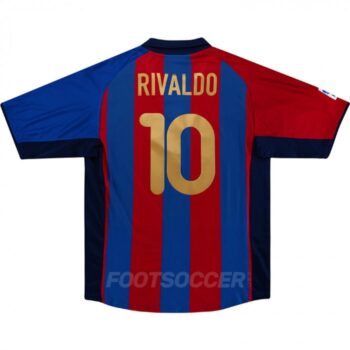 Maillot Barca Domicile 2001-2002 Rivaldo