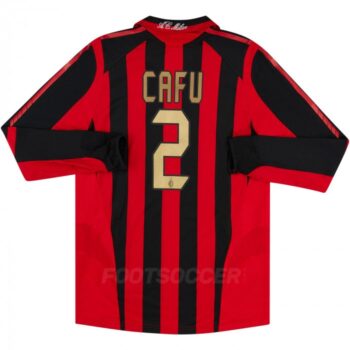 2005-06 Maillot Retro Vintage Milan AC Home CAFU
